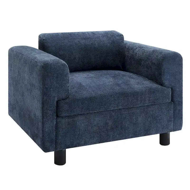 Moderner übergroßer Sessel, gemütlicher Akzentsessel, Einzels Sofa fürs Wohnzimmer, Schlafzimmer, Büro oder Apartment, aus gewebtem Samtstoff