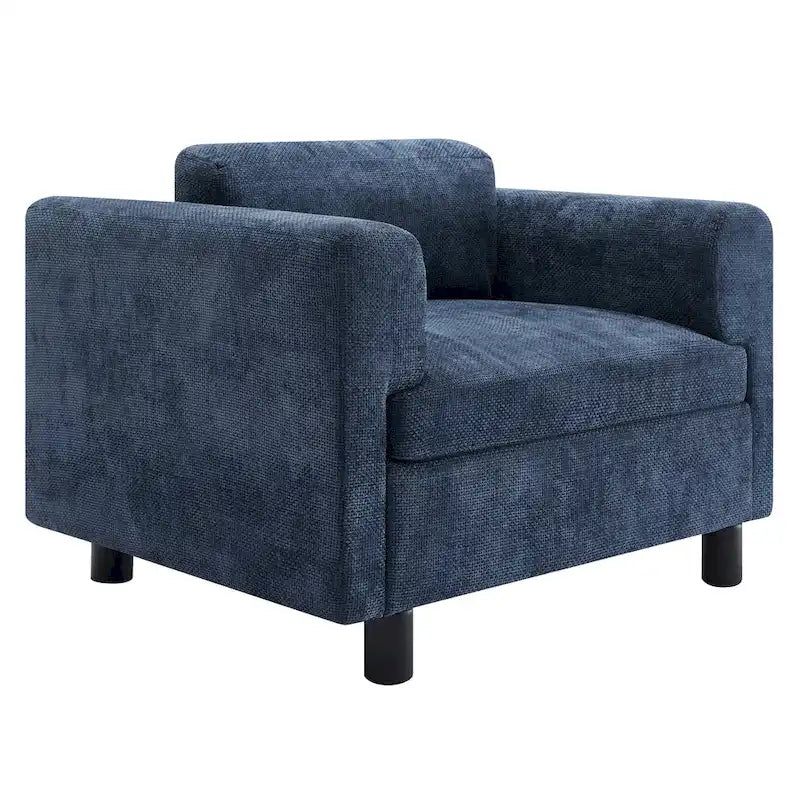 Moderner übergroßer Sessel, gemütlicher Akzentsessel, Einzels Sofa fürs Wohnzimmer, Schlafzimmer, Büro oder Apartment, aus gewebtem Samtstoff