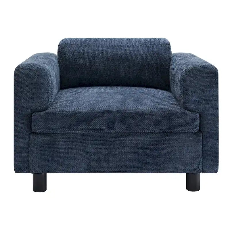 Moderner übergroßer Sessel, gemütlicher Akzentsessel, Einzels Sofa fürs Wohnzimmer, Schlafzimmer, Büro oder Apartment, aus gewebtem Samtstoff
