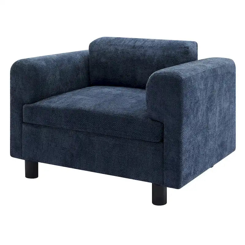 Moderner übergroßer Sessel, gemütlicher Akzentsessel, Einzels Sofa fürs Wohnzimmer, Schlafzimmer, Büro oder Apartment, aus gewebtem Samtstoff