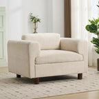 Moderner übergroßer Sessel, gemütlicher Akzentsessel, Einzels Sofa fürs Wohnzimmer, Schlafzimmer, Büro oder Apartment, aus gewebtem Samtstoff