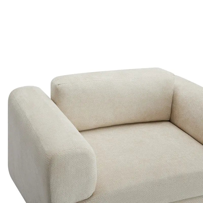 Moderner übergroßer Sessel, gemütlicher Akzentsessel, Einzels Sofa fürs Wohnzimmer, Schlafzimmer, Büro oder Apartment, aus gewebtem Samtstoff