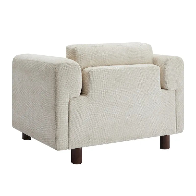 Moderner übergroßer Sessel, gemütlicher Akzentsessel, Einzels Sofa fürs Wohnzimmer, Schlafzimmer, Büro oder Apartment, aus gewebtem Samtstoff