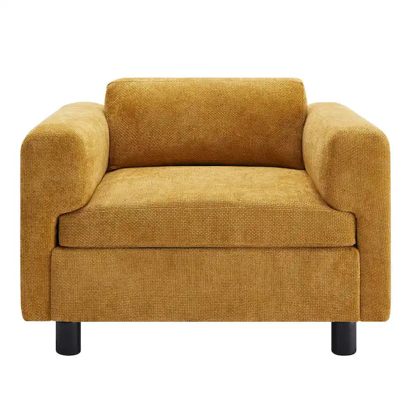 Moderner übergroßer Sessel, gemütlicher Akzentsessel, Einzels Sofa fürs Wohnzimmer, Schlafzimmer, Büro oder Apartment, aus gewebtem Samtstoff
