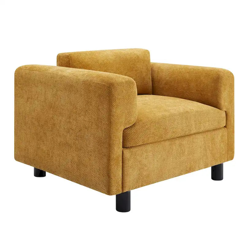 Moderner übergroßer Sessel, gemütlicher Akzentsessel, Einzels Sofa fürs Wohnzimmer, Schlafzimmer, Büro oder Apartment, aus gewebtem Samtstoff
