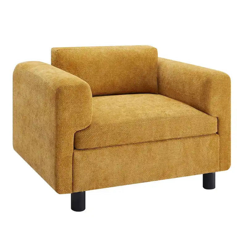 Moderner übergroßer Sessel, gemütlicher Akzentsessel, Einzels Sofa fürs Wohnzimmer, Schlafzimmer, Büro oder Apartment, aus gewebtem Samtstoff