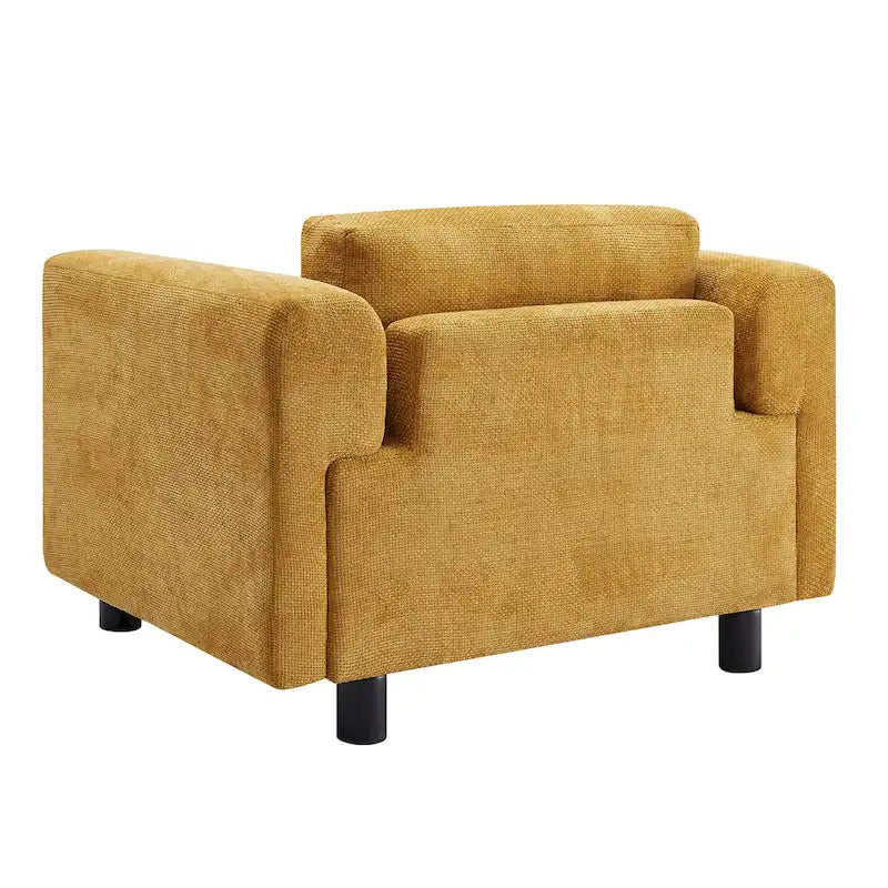 Moderner übergroßer Sessel, gemütlicher Akzentsessel, Einzels Sofa fürs Wohnzimmer, Schlafzimmer, Büro oder Apartment, aus gewebtem Samtstoff