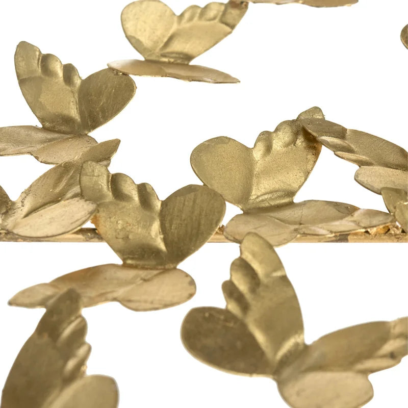 Schreibtisch „Schmetterling“ mit Antikgold-Blattdekor