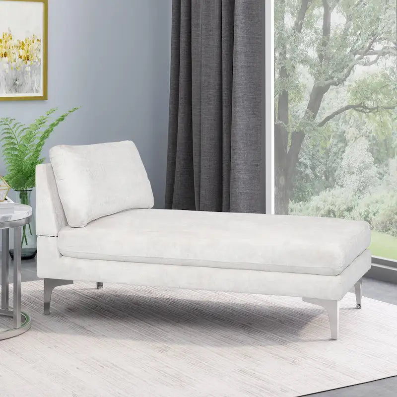 Moderne stoffen chaise longue 69.00 L x 29.00 W x 30.00 H