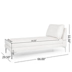 Moderne stoffen chaise longue 69.00 L x 29.00 W x 30.00 H