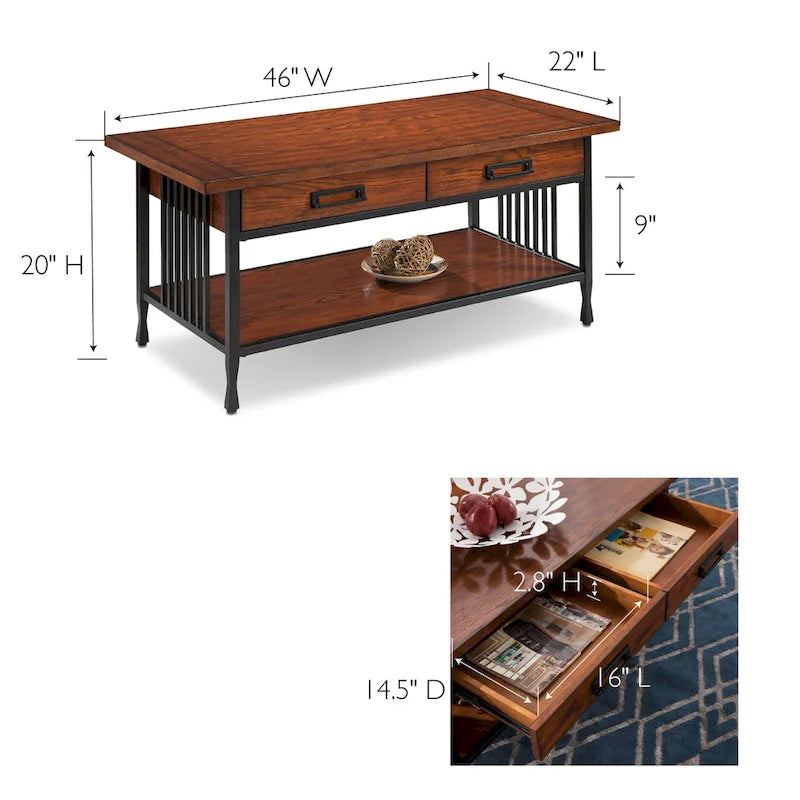 Mesa de centro com ripas, preta mate