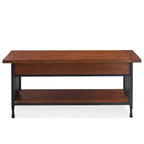 Mesa de centro com ripas, preta mate