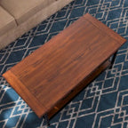 Mesa de centro com ripas, preta mate