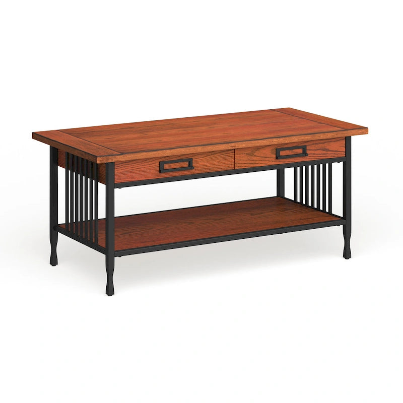 Mesa de centro com ripas, preta mate