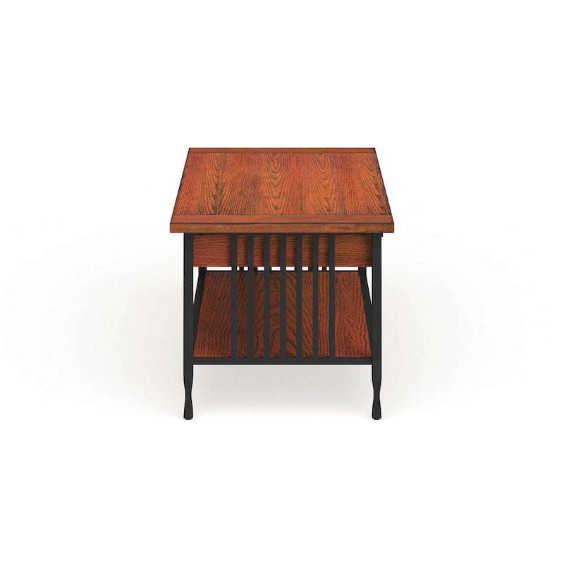 Mesa de centro com ripas, preta mate