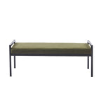 Banc rembourré en tissu Teddy avec pieds en acier
