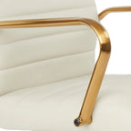 Sedia in ecopelle con schienale medio