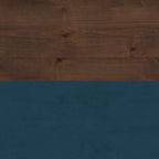 Biurko do pisania 53 cale, bez konieczności montażu, wykończenie Blue Denim i Whiskey