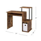 Computerschreibtisch aus Holz mit Tastaturablage