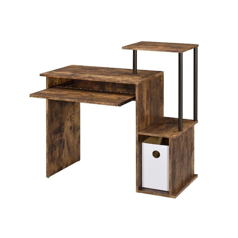 Computerschreibtisch aus Holz mit Tastaturablage