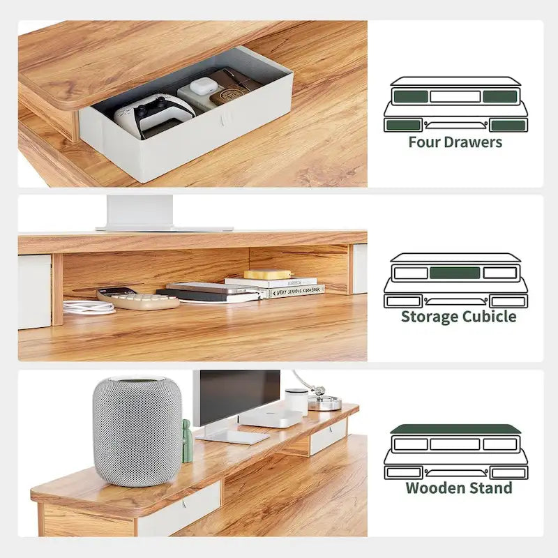 Dřevěné psací stoly pro domácí kancelář