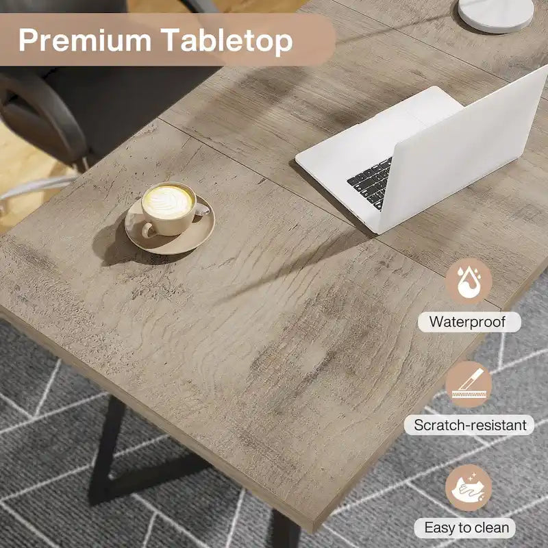 Tavolo da pranzo moderno, tavolo da sala da pranzo da 55 pollici per 4-6 persone