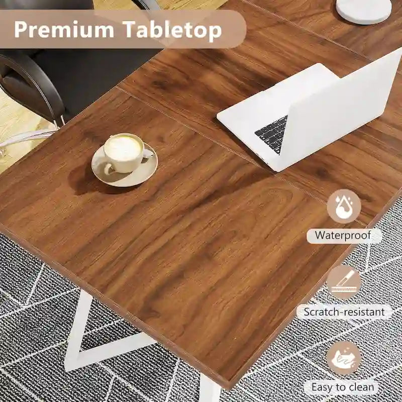 Tavolo da pranzo moderno, tavolo da sala da pranzo da 55 pollici per 4-6 persone