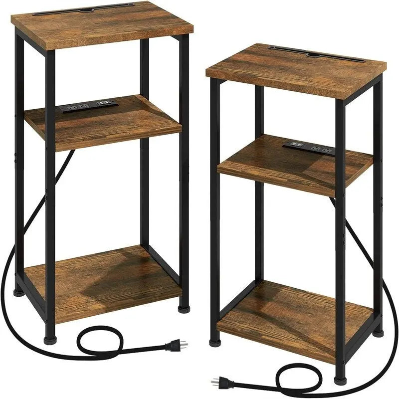 Smalle bijzettafel met laadstation - 15.35D x 11.8W x 22.8H