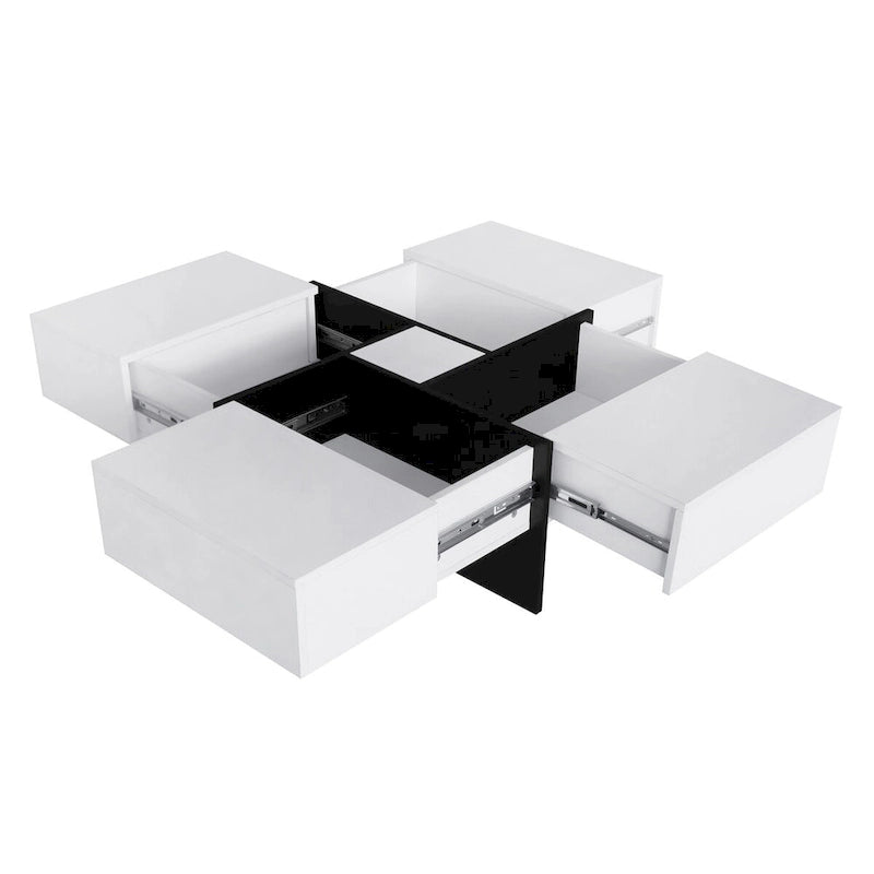 Mesa de centro com 4 compartimentos de arrumação ocultos