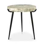 Macari Modern Marble Top Accent Table - 18W x 18D x 20H
