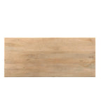 Esstisch aus massivem Holz mit zwei Säulenfüßen