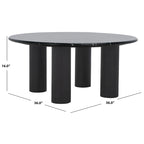 Runder Couchtisch mit Marmoroptik - 36Bx36Tx16H