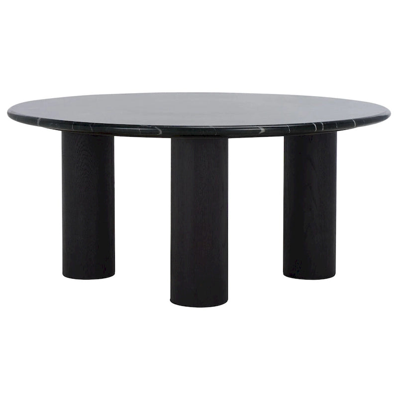 Runder Couchtisch mit Marmoroptik - 36Bx36Tx16H