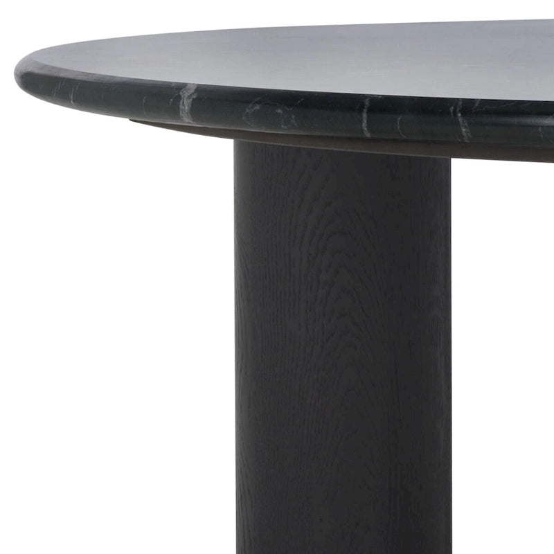 Runder Couchtisch mit Marmoroptik - 36Bx36Tx16H